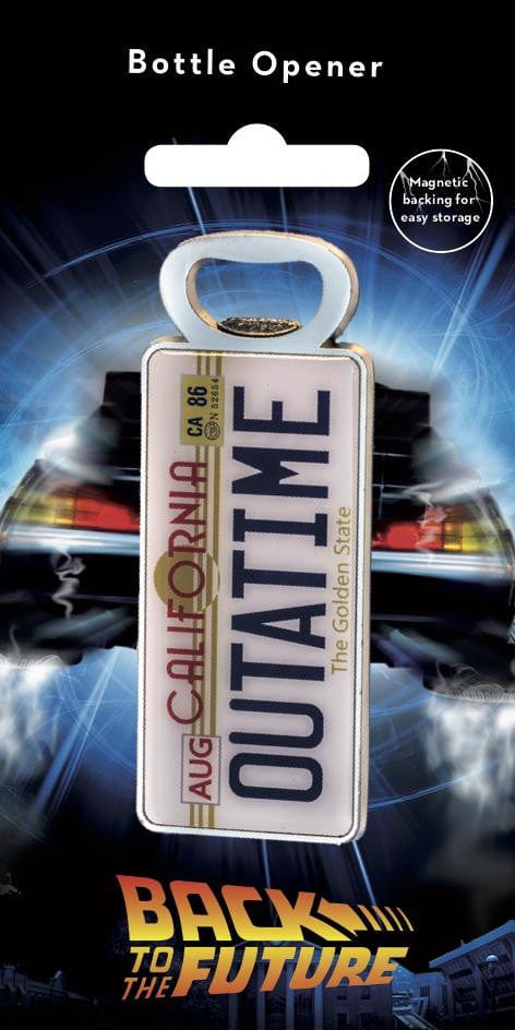 Back To The Future Delorean License Plate Bottle Opener