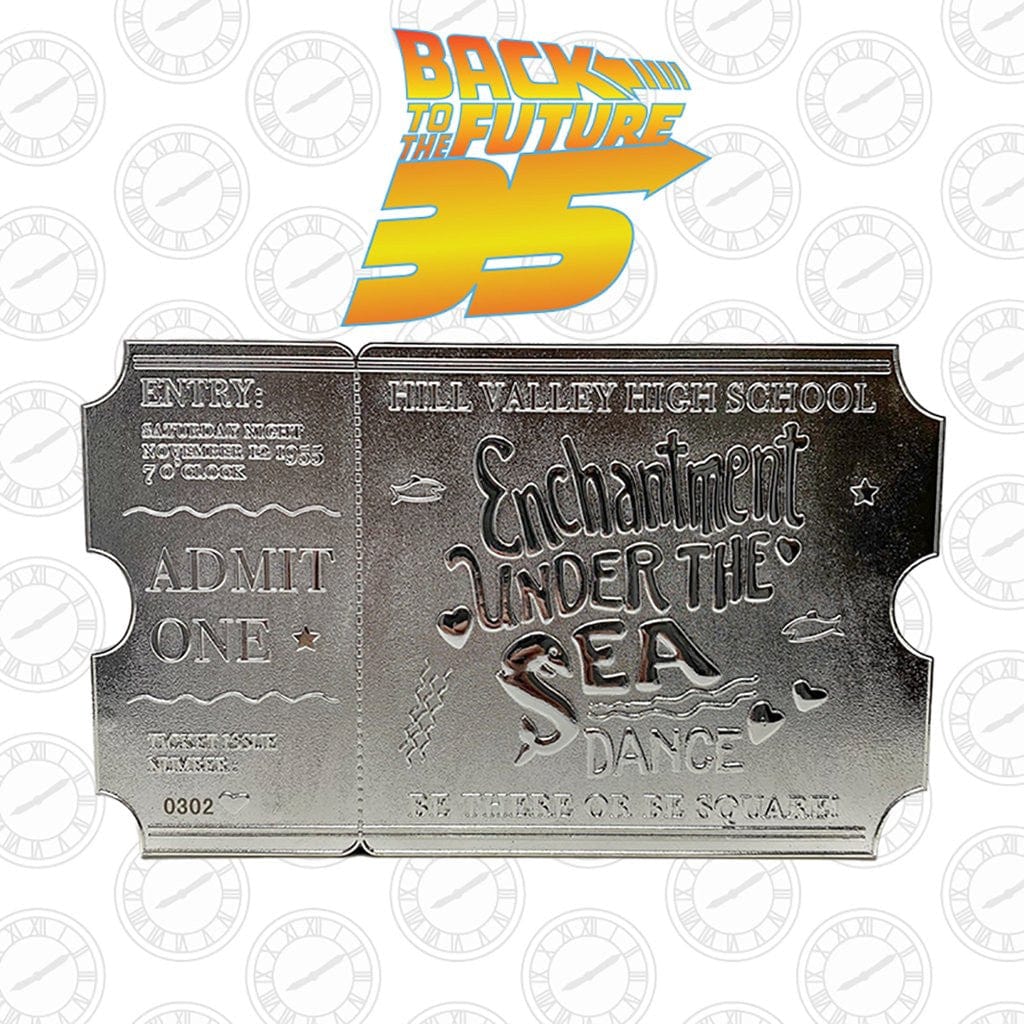 Back To The Future Enchantment Under The Sea Silver Replica Dance Ticket