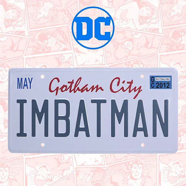 DC Comics Batman Number Plate Tin Sign DC Comics Batman Number Plate Tin Sign