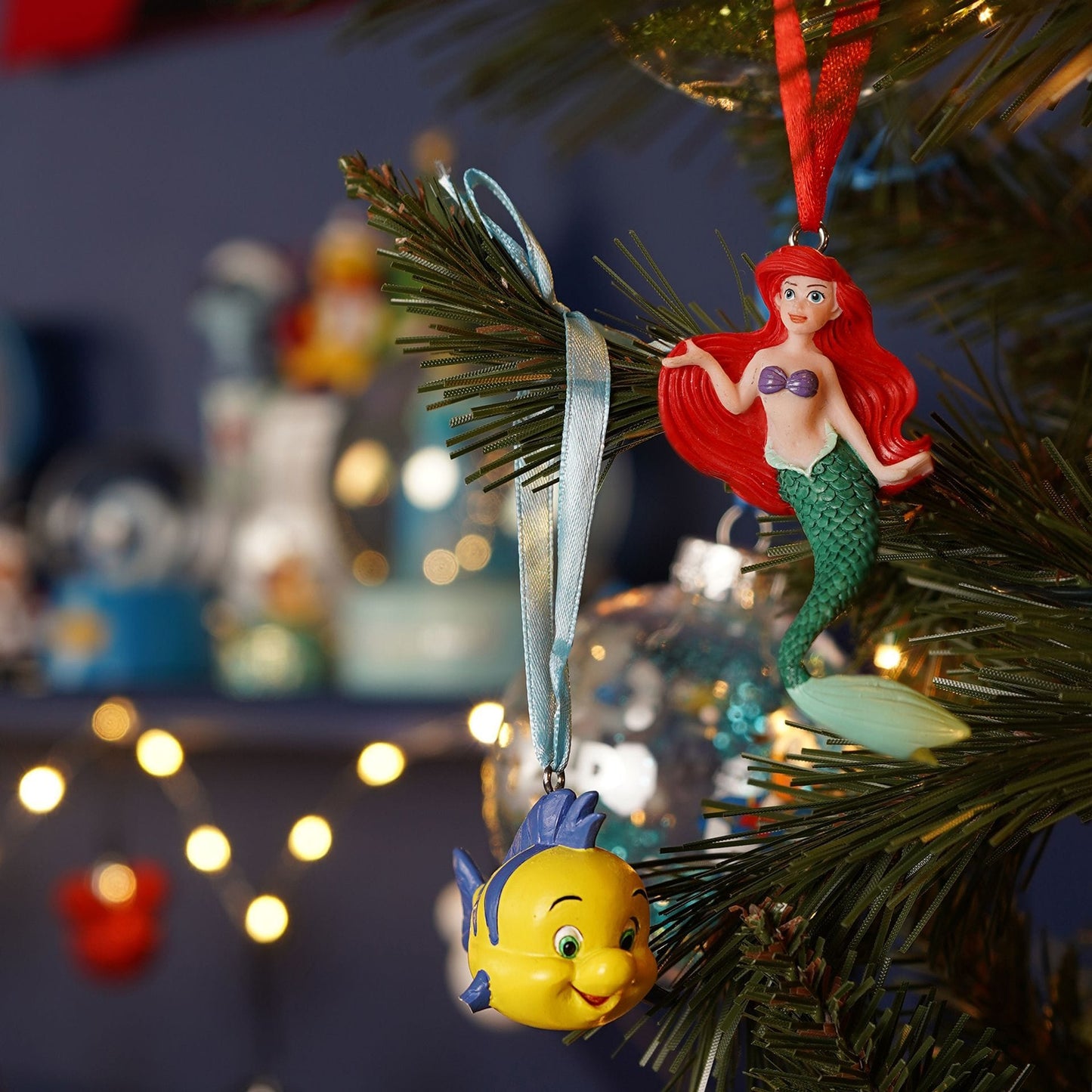 Disney Ariel And Flounder Set of 2 Hanging Decorations