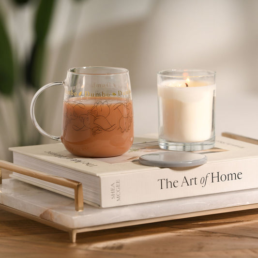 Disney Classic Collectable Glass Mug With Lid - Dumbo