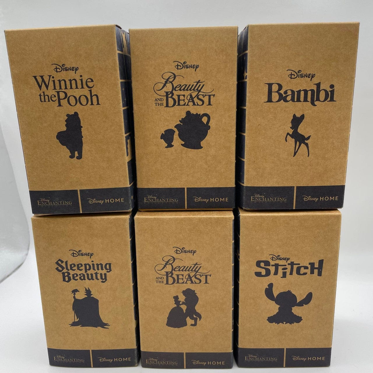 Disney Enchanting Glass Dome 6 Piece Bundle Figurines (COMBINED RRP £102)