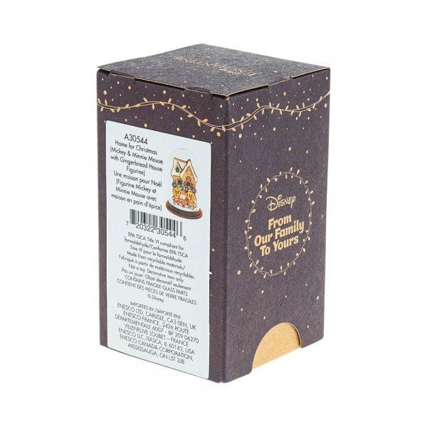 Disney Enchanting Mickey & Minnie Mouse Home For Christmas Dome Figurine A30544