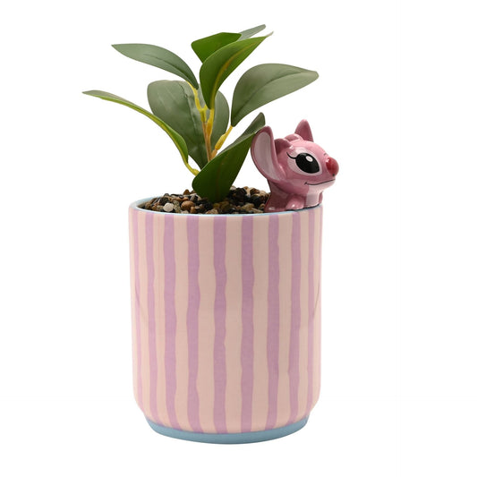 Disney Home Planter with 3D Angel & Faux Plant Lilo & Stitch Disney Home Planter with 3D Angel & Faux Plant Lilo & Stitch