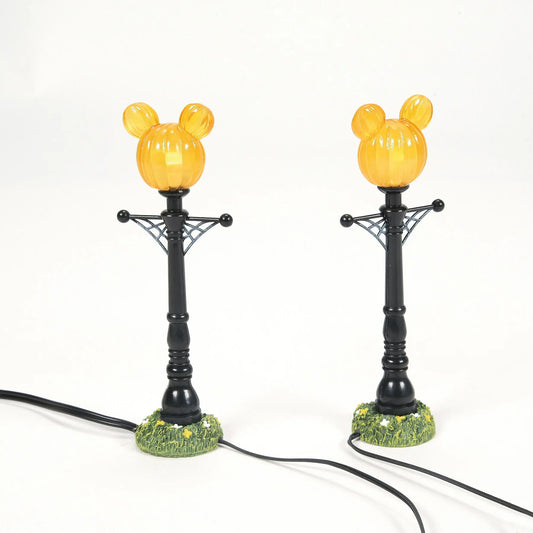 Disney Mickey's Pumpkintown Street Lights Figurine Disney Village By Department 56 Disney Mickey's Pumpkintown Street Lights Figurine Disney Village By Department 56