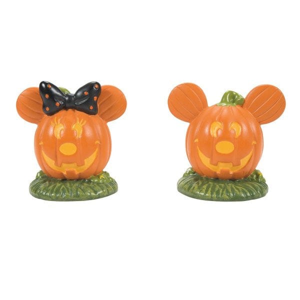Disney Mickey's Pumpkintown Topiaries Figurines (Set of 2) By Department 56