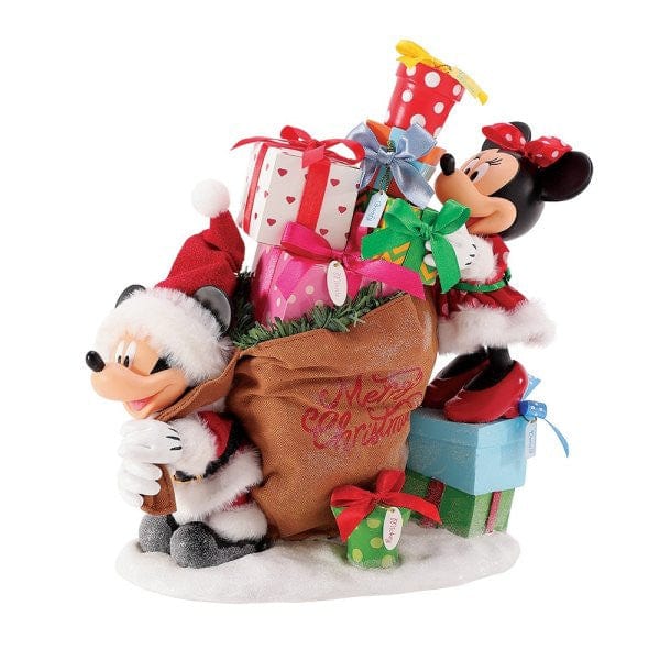Disney Minnie and Mickey Mouse's Christmas Eve Possible Dreams Figurine By Department 56
