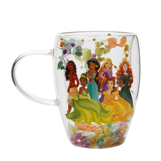 Disney Pastel Princess Floral Decorative Glass Mug - Multi Princess Disney Pastel Princess Floral Decorative Glass Mug - Multi Princess