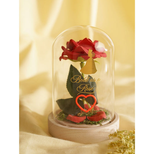Disney Pastel Princess Florals In A Cloche With Neon Light - Belle Beauty And the Beast