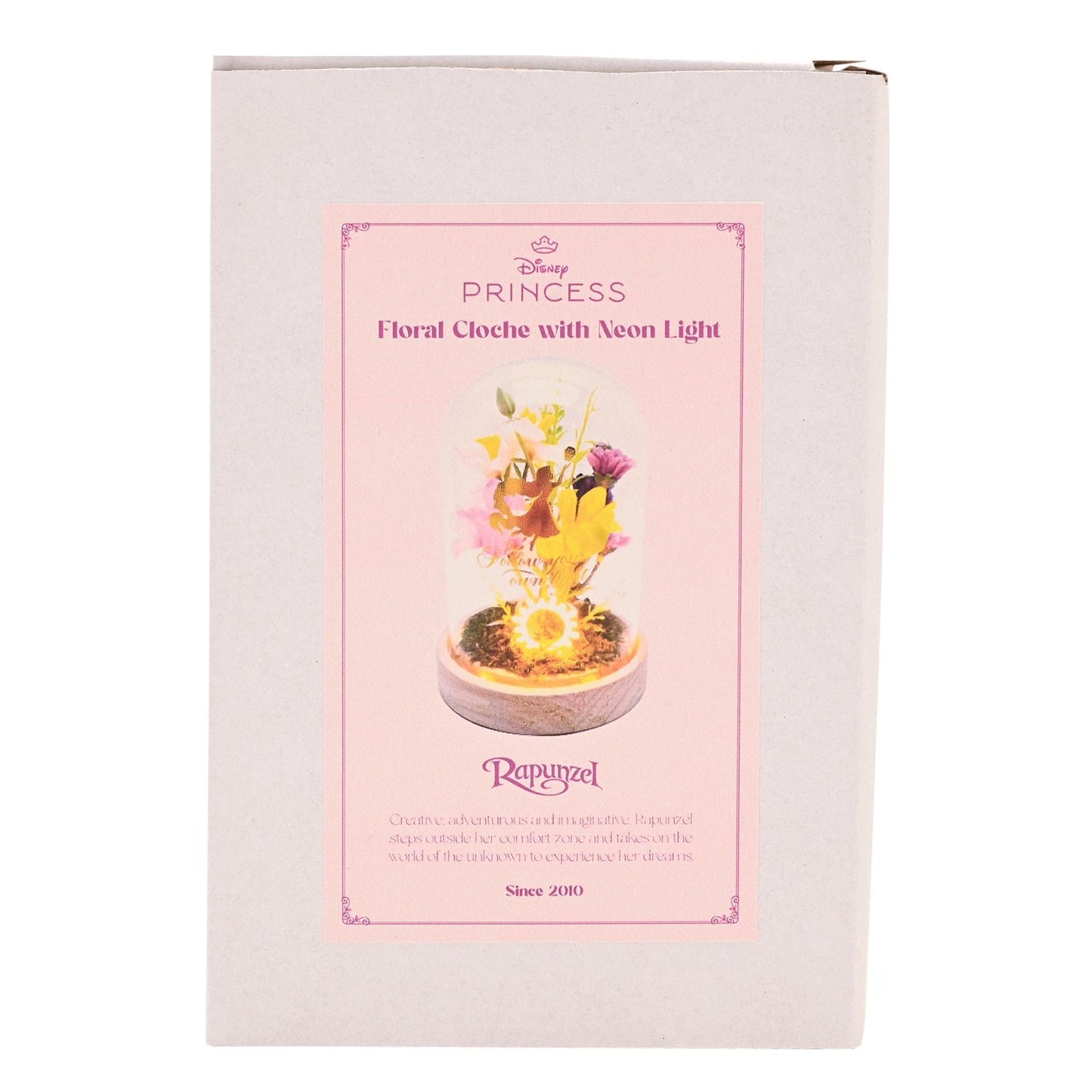 Disney Pastel Princess Florals In A Cloche With Neon Light - Rapunzel Tangled