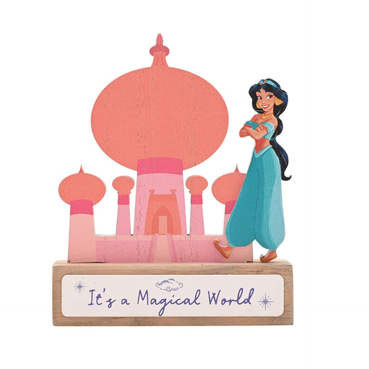 Disney Pastel Princess Mini Castle Plaque - Jasmine Aladdin Disney Pastel Princess Mini Castle Plaque - Jasmine Aladdin