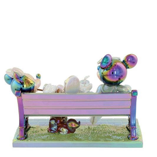 Disney Showcase Mickey & Minnie Mouse on Bench Figurine - Electroplating Finish Disney Showcase Mickey & Minnie Mouse on Bench Figurine - Electroplating Finish