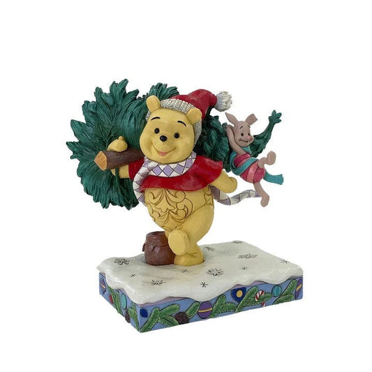 Disney Traditions A Tree For Two (Winnie the Pooh & Piglet With Christmas Tree) Figurine By Jim Shore 6016886 Disney Traditions A Tree For Two (Winnie the Pooh & Piglet With Christmas Tree) Figurine By Jim Shore 6016886
