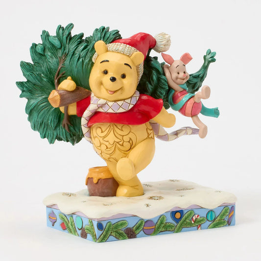 Disney Traditions A Tree For Two (Winnie the Pooh & Piglet With Christmas Tree) Figurine By Jim Shore 6016886 Disney Traditions A Tree For Two (Winnie the Pooh & Piglet With Christmas Tree) Figurine By Jim Shore 6016886