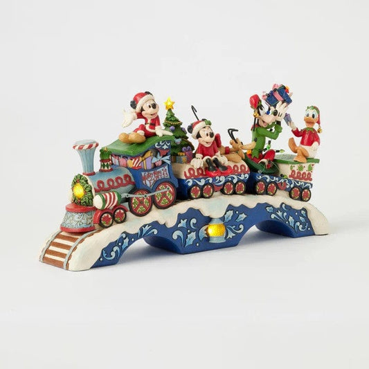 Disney Traditions Christmas Cheer On Track (Mickey & Friends LED Musical Train) Figurine By Jim Shore 6014996 Disney Traditions Christmas Cheer On Track (Mickey & Friends LED Musical Train) Figurine By Jim Shore 6014996