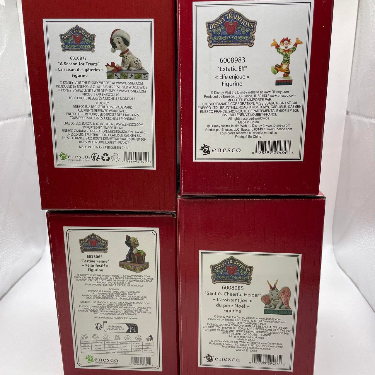 Disney Traditions Christmas Personality Pose Bundle of 4 Figurines