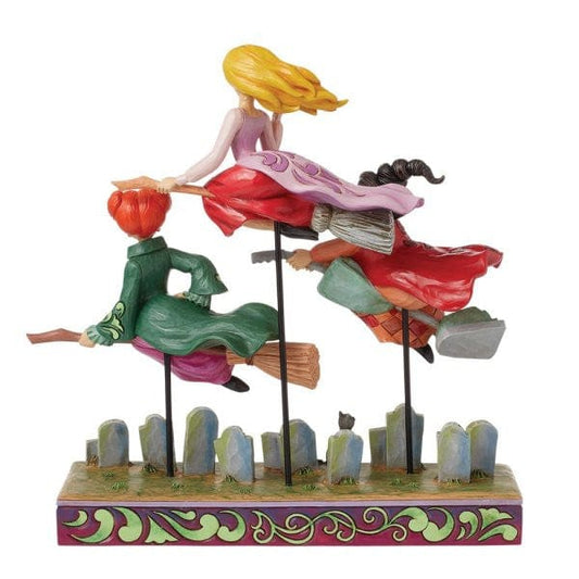 Disney Traditions Come We Fly (Sanderson Sisters) Figurine By Jim Shore 6016591 Disney Traditions Come We Fly (Sanderson Sisters) Figurine By Jim Shore 6016591