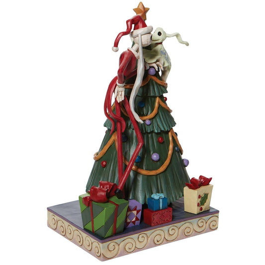 Disney Traditions Decking the Halls - Santa Jack with Zero by Tree Figurine 6008991 Disney Traditions Decking the Halls - Santa Jack with Zero by Tree Figurine 6008991