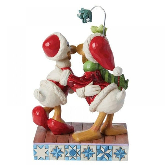 Disney Traditions Donald and Daisy Duck Mistletoe Figurine by Jim Shore 6015004 Disney Traditions Donald and Daisy Duck Mistletoe Figurine by Jim Shore 6015004