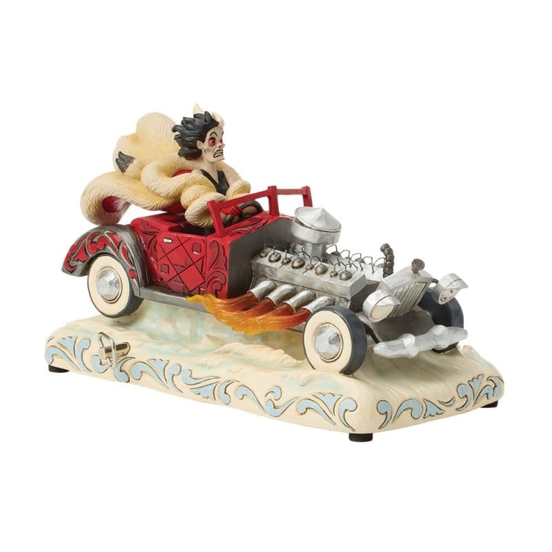 Disney Traditions Driving De Vil-ishly Cruella in Musical Car Figurine By Jim Shore