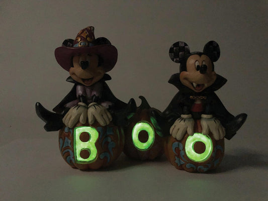 Disney Traditions Mickey & Minnie Mouse Boo Pumpkins Figurine By Jim Shore 6013052 Disney Traditions Mickey & Minnie Mouse Boo Pumpkins Figurine By Jim Shore 6013052