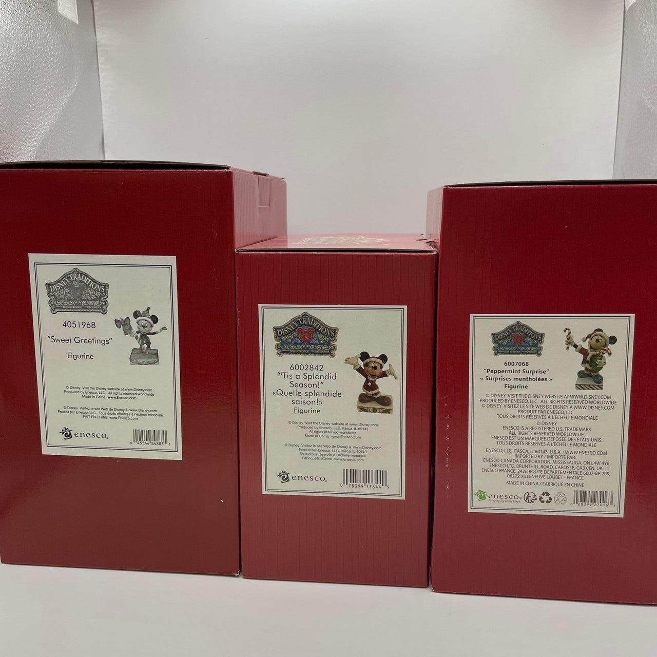 Disney Traditions Mickey Mouse Christmas Bundle of 3 Figurines