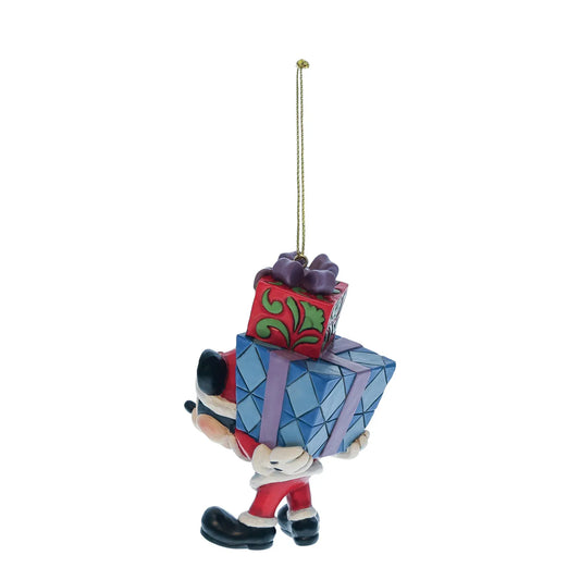 Disney Traditions Mickey With Gifts On His Back Hanging Ornament By Jim Shore 6017547 Disney Traditions Mickey With Gifts On His Back Hanging Ornament By Jim Shore 6017547