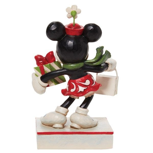 Disney Traditions Minnie with Bag and Present Figurine By Jim Shore 6010870 Disney Traditions Minnie with Bag and Present Figurine By Jim Shore 6010870