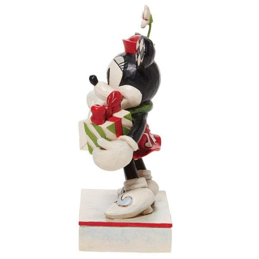 Disney Traditions Minnie with Bag and Present Figurine By Jim Shore 6010870 Disney Traditions Minnie with Bag and Present Figurine By Jim Shore 6010870