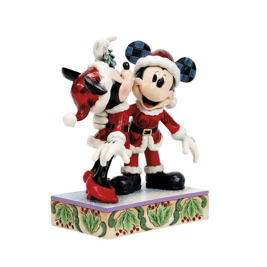 Disney Traditions Mistletoe Moments (Mickey and Minnie Mistletoe) Figurine By Jim Shore 6018709 Disney Traditions Mistletoe Moments (Mickey and Minnie Mistletoe) Figurine By Jim Shore 6018709