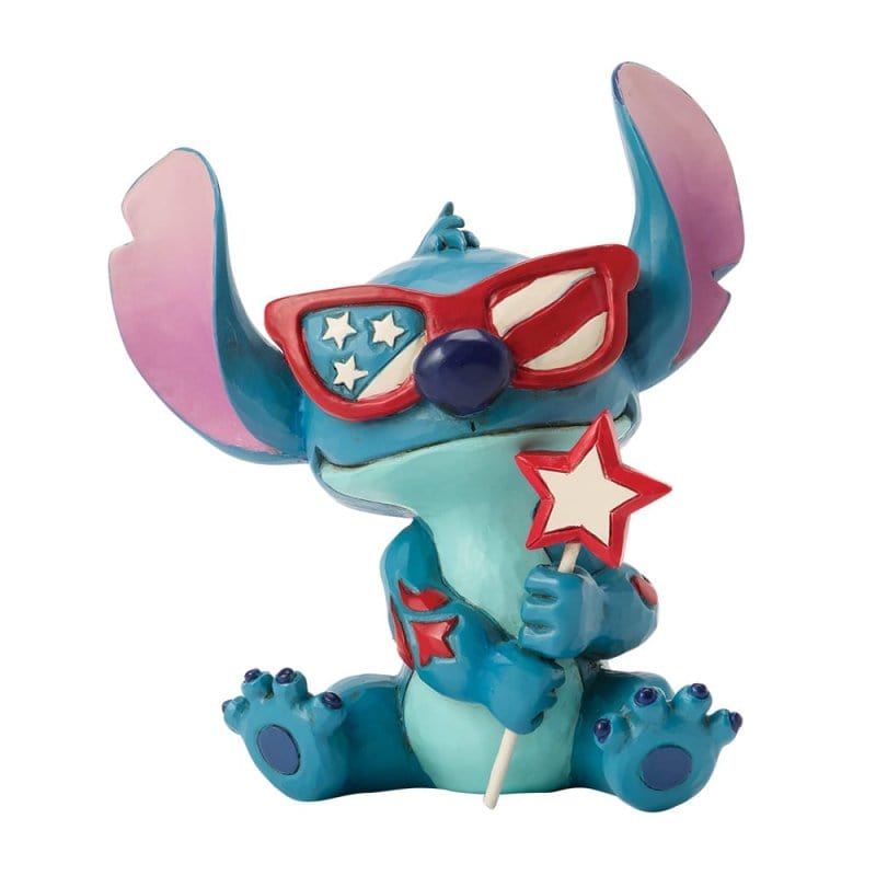 Disney Traditions Patriotic Stitch Figurine By Jim Shore