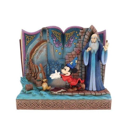 Disney Traditions Sorcerer Mickey Storybook Figurine By Jim Shore 6010883 Disney Traditions Sorcerer Mickey Storybook Figurine By Jim Shore 6010883