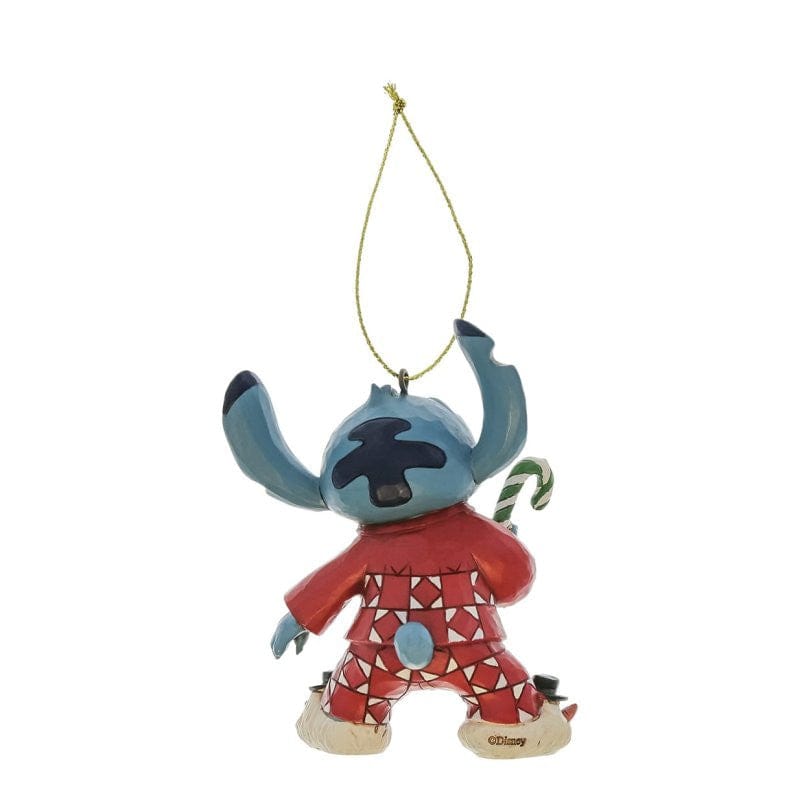 Disney Traditions Stitch In Christmas PJs Hanging Ornament By Jim Shore 6017543
