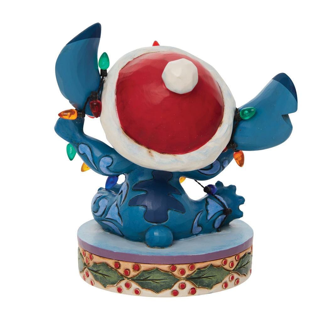Disney Traditions Stitch Wrapped in Lights Figurine By Jim Shore 6010872