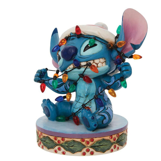 Disney Traditions Stitch Wrapped in Lights Figurine By Jim Shore 6010872 Disney Traditions Stitch Wrapped in Lights Figurine By Jim Shore 6010872