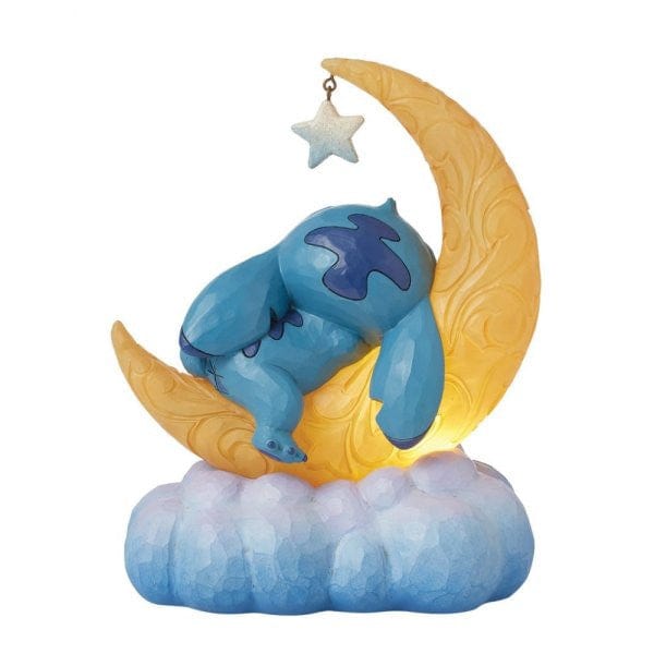 Disney Traditions Sweet Dreams (Stitch & Scrump on Light-up Moon Figurine) By Jim Shore 6016334