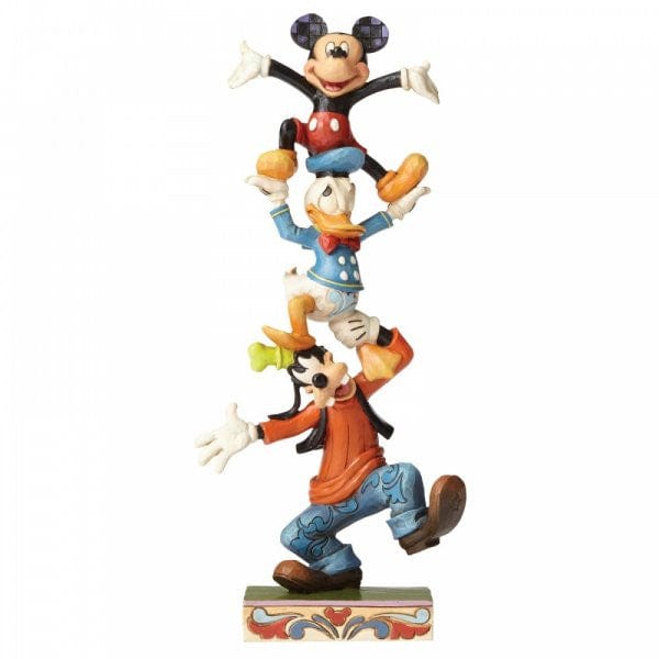 Disney Traditions Teetering Tower - Goofy, Donald Duck and Mickey Mouse Figurine 4055412