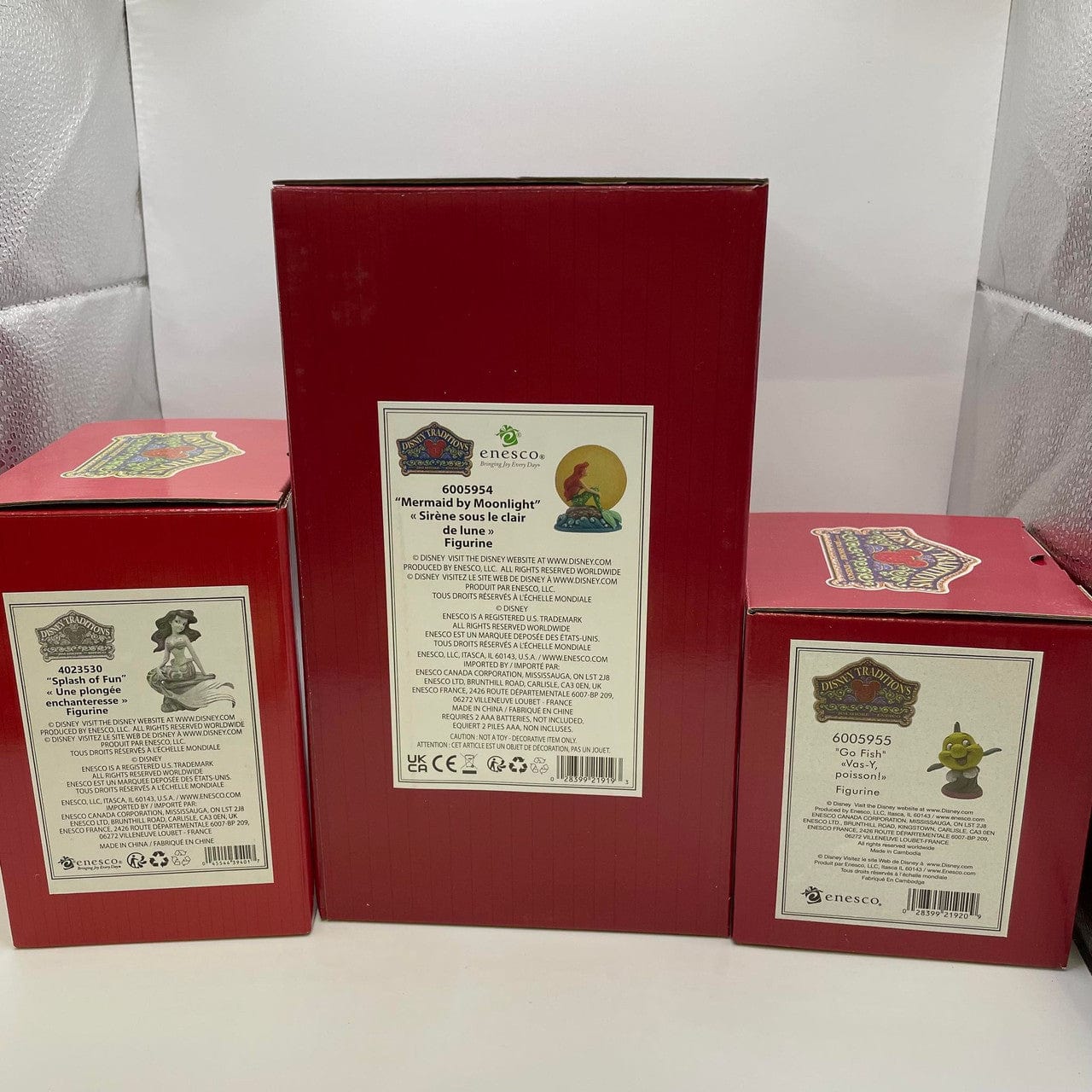 Disney Traditions The Little Mermaid 3 Pack Bundle Figurines - Mermaid by Moonlight, Flounder and Splash of Fun (COMBINED RRP £120)