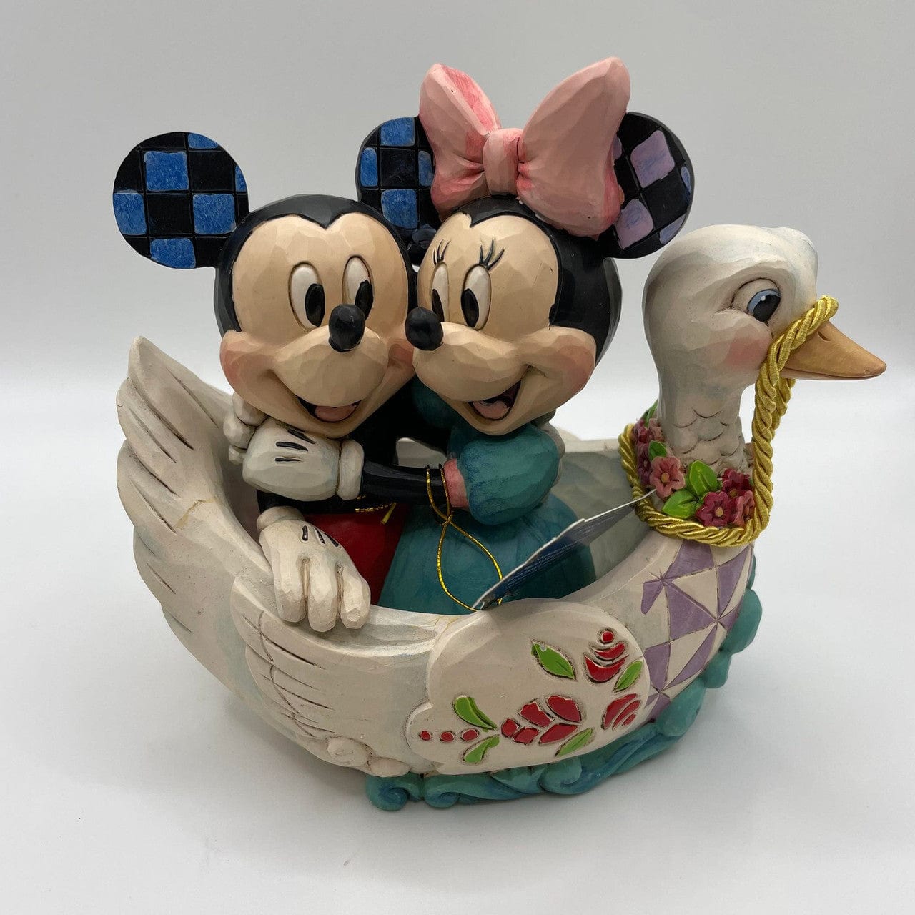 Disney Traditions Valentines Mickey and Minnie 4 Pack Bundle Figurines - Kissing Booth, Campfire, Sharing Memories and Lovebirds