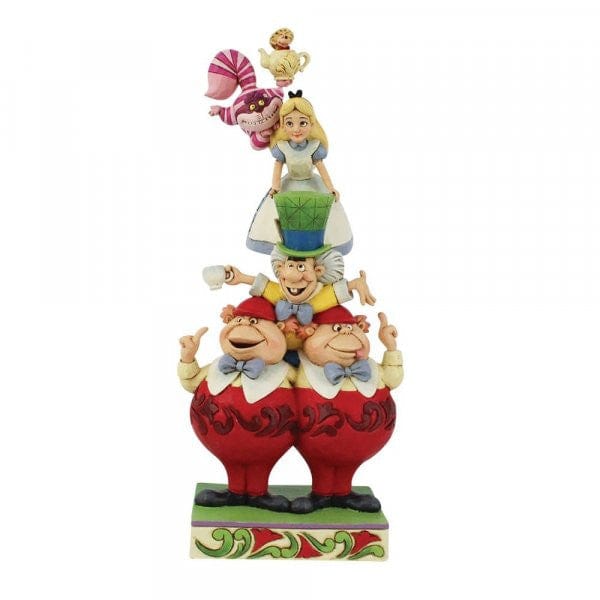 Disney Traditions We're All Mad Here - Stacked Alice in Wonderland Figurine 6008997