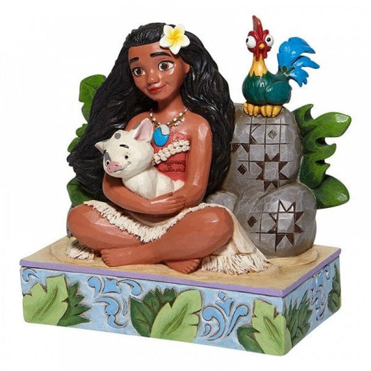 Disney Traditions Welcome to Motunui - Moana with Pua and Hei Hei Figurine 6008078 Disney Traditions Welcome to Motunui - Moana with Pua and Hei Hei Figurine 6008078