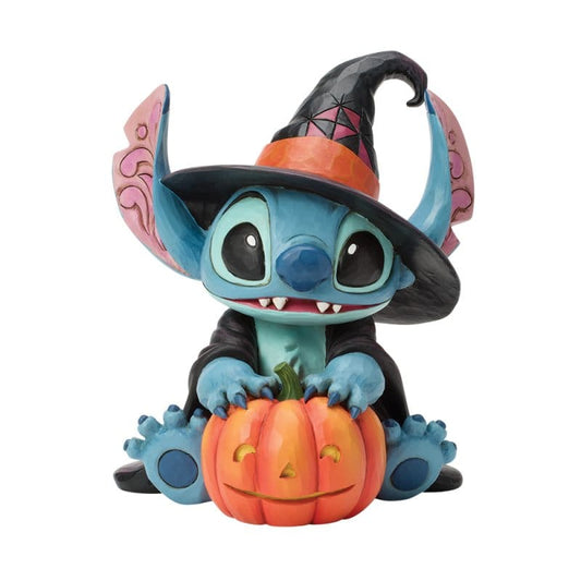 Disney Traditions Witchy Stitch (Stitch Witch with Jack-O-Lantern) Figurine By Jim Shore 6017942 Disney Traditions Witchy Stitch (Stitch Witch with Jack-O-Lantern) Figurine By Jim Shore 6017942