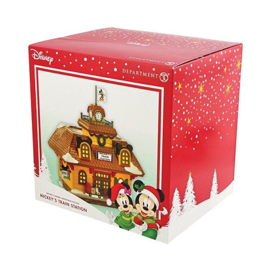 Disney Village Mickey’s Holiday Train Station By Department D56 A30087 Disney Village Mickey’s Holiday Train Station By Department D56 A30087