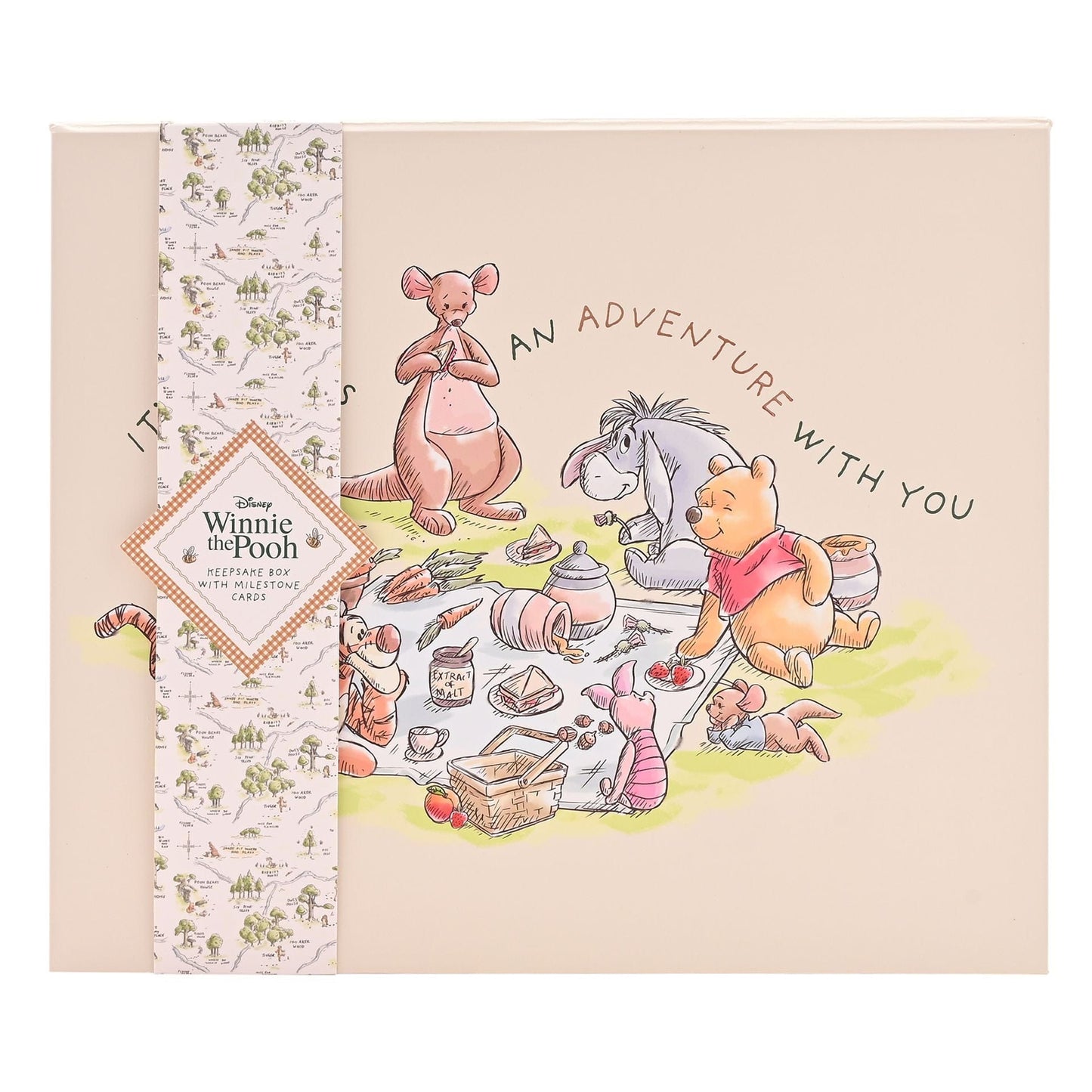 Disney Winnie The Pooh Keepsake Box with 12 x Milestone Cards
