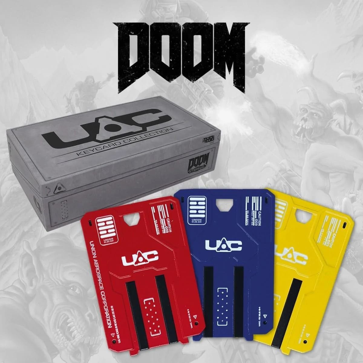 Doom Limited Edition UAC keycard Replica Collection – 24-7 Games & Collectables