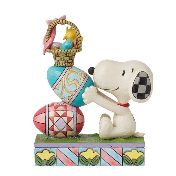 Eggcellent Tower (Snoopy & Woodstock Stacked Easter Eggs) Peanuts Figurine By Jim Shore, 6016262