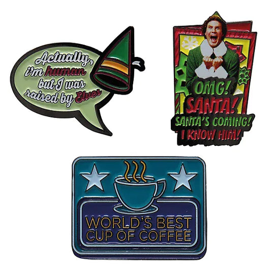 ELF Limited Edition Triple Pin Badge Set ELF Limited Edition Triple Pin Badge Set