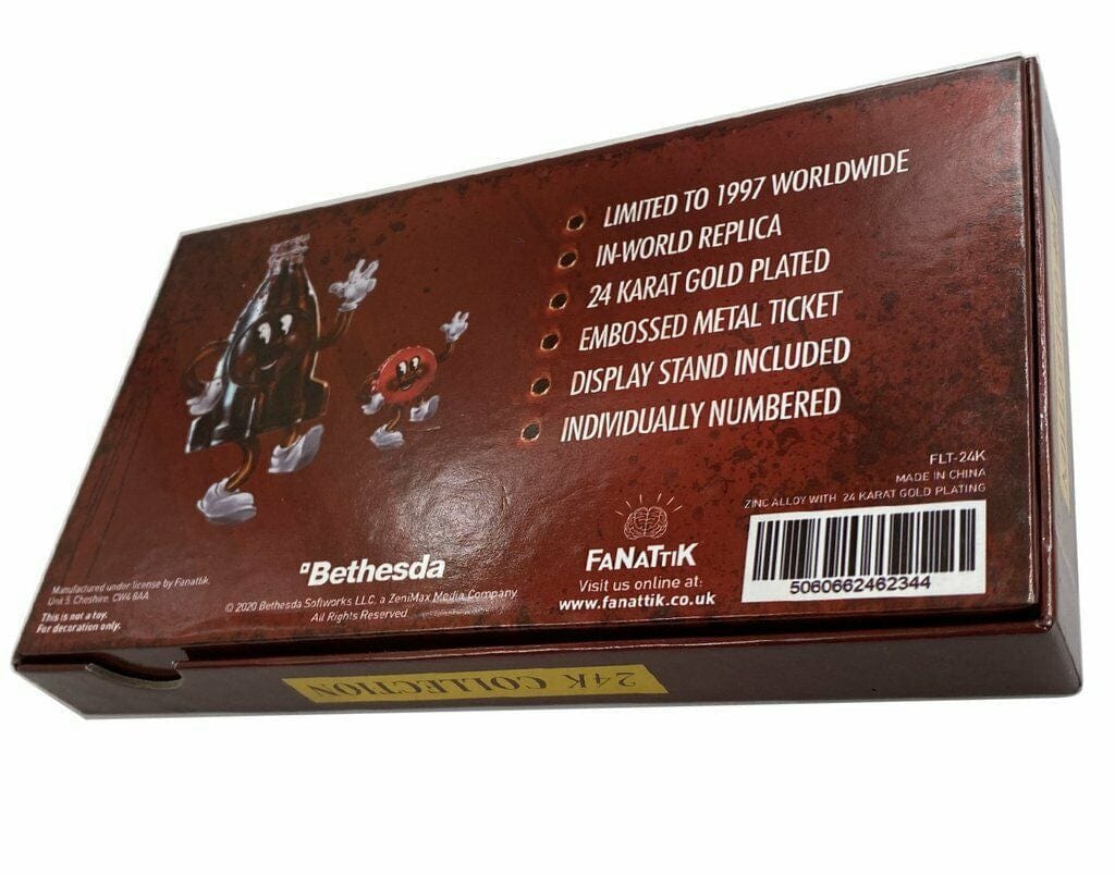 Fallout Nuka World Gold Replica Entry Ticket