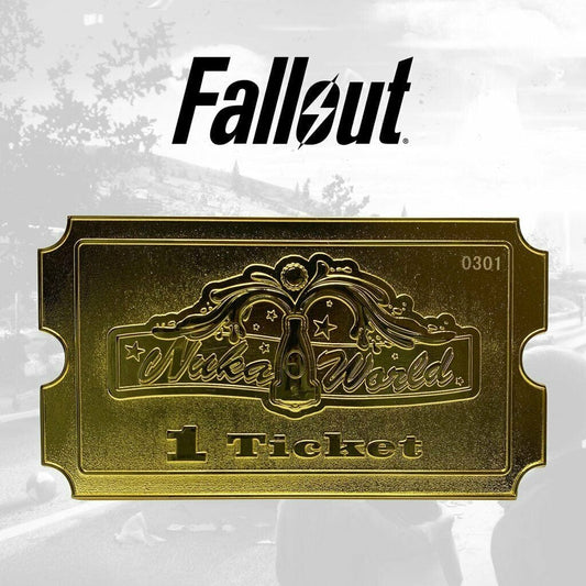 Fallout Nuka World Gold Replica Entry Ticket Fallout Nuka World Gold Replica Entry Ticket