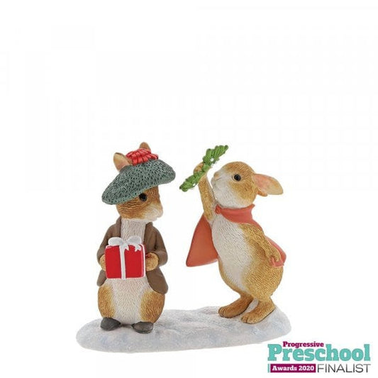 Flopsy and Benjamin Bunny Under the Mistletoe Figurine Flopsy and Benjamin Bunny Under the Mistletoe Figurine